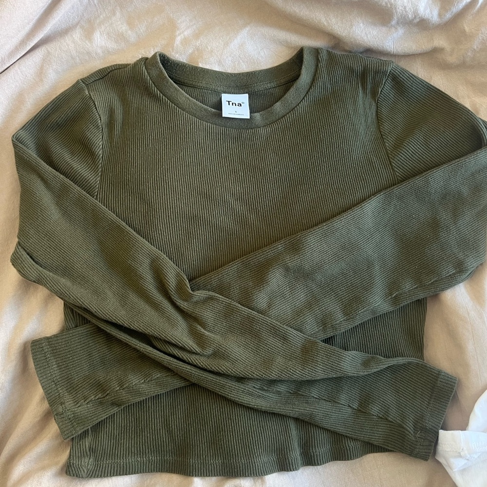 Aritzia TNA homestretch ribbed Long Sleeve Tee